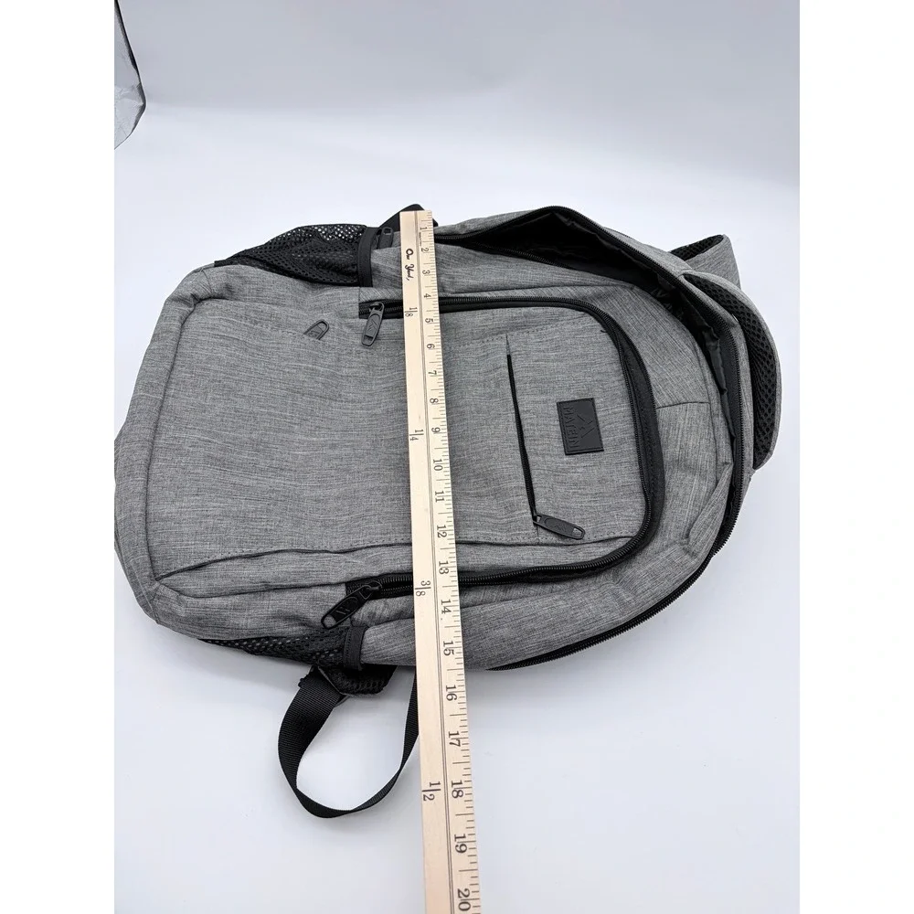 Matein Backpack Unisex Large Gray Travel Laptop Backpack USB Charging Port LRG01